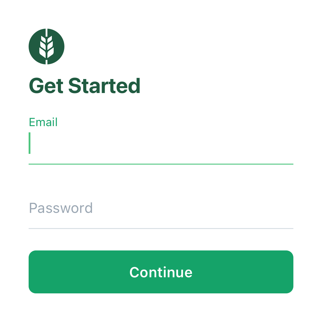 WireBarley signup step 1 screen starting with simple email entry